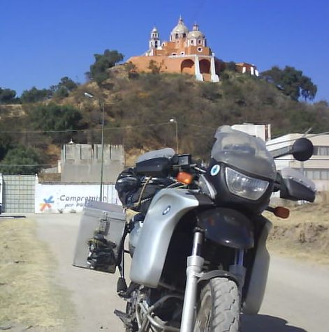 050 Cholula Pyramid And Bike 29th Dec 2010.jpg